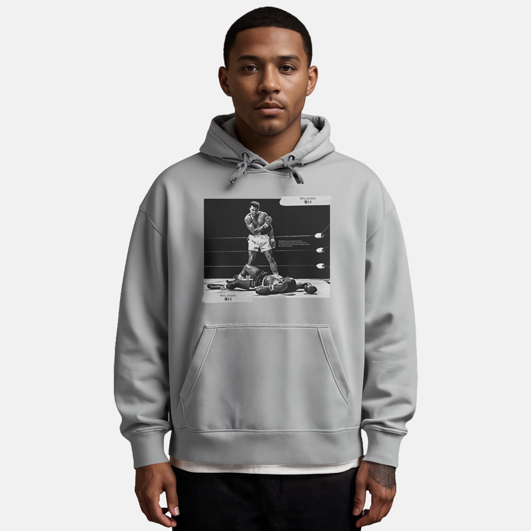 Grey Muhammad Ali X Sonny Liston Hoodie