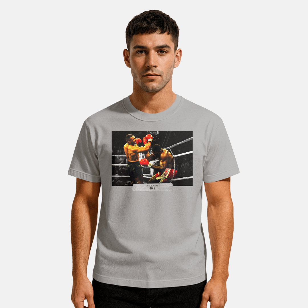 Grey Mike Tyson X Frank Bruno T-Shirt